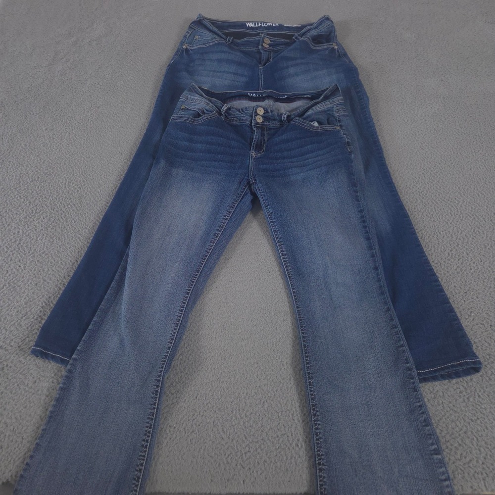 LOT OF 2 WallFlower Jeans Womens 13 InstaStretch Luscious Curvy Bootcut Denim‎